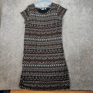 Cato Dress Plus Size 18/20 W Lined Midi Boho Earthy Festival Tribal Southwestern